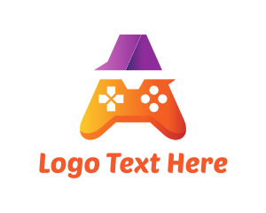 Joystick - Orange Game Controller A logo design