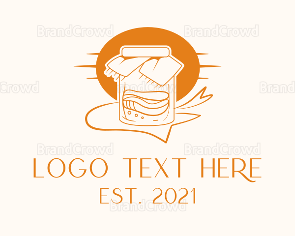 Orange Kombucha Jar Logo