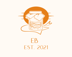 Vegetarian - Orange Kombucha Jar logo design