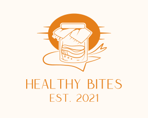 Orange Kombucha Jar  logo design