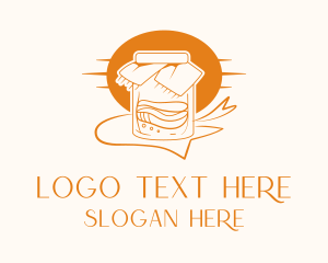 Orange Kombucha Jar  Logo