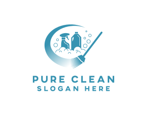 Clean Housekeeping Wash logo design