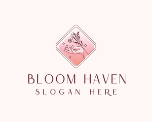 Floral Hand Spa logo design