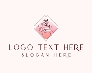 Hand - Floral Hand Spa logo design