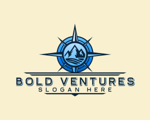 Mountain Compass Navigation Voyage Logo