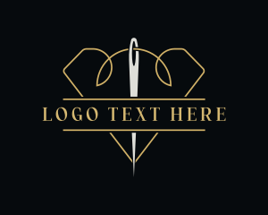 Knitter - Handmade Thread Needle logo design