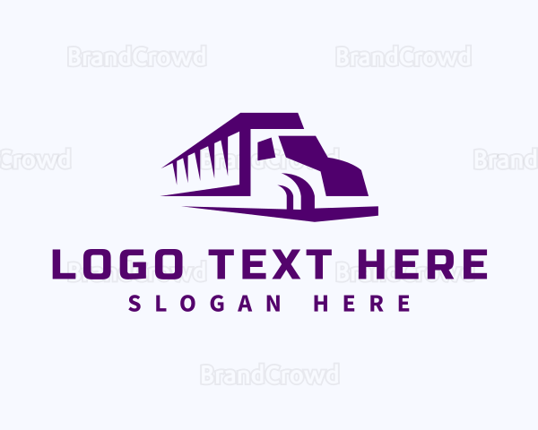 Trailer Truck Logistics Logo