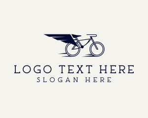 E Bike - Speed Bike Wing logo design
