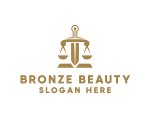 Bronze Legal Sword logo design