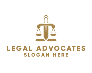 Bronze Legal Sword logo design