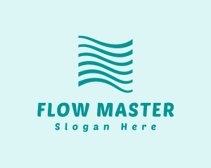 Abstract Sea Water Wave logo design