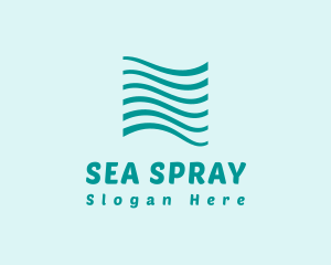 Abstract Sea Water Wave logo design