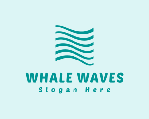 Abstract Sea Water Wave logo design