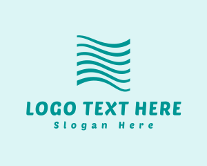 Flow - Abstract Sea Water Wave logo design