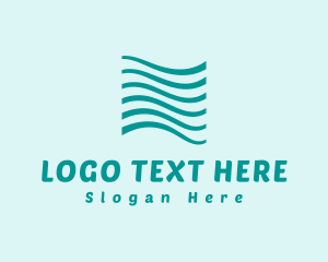 Abstract Sea Water Wave Logo