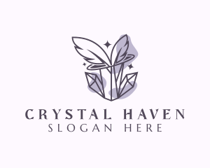 Crystals - Feather Crystal Jewelry logo design