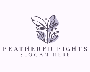 Feather Crystal Jewelry logo design