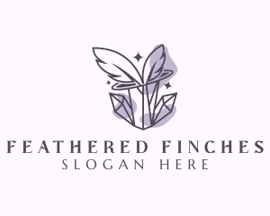 Feather Crystal Jewelry logo design