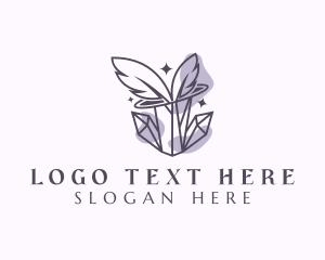 Crystals - Feather Crystal Jewelry logo design