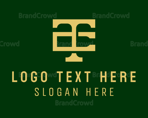 Elegant Business Company Letter CT Logo