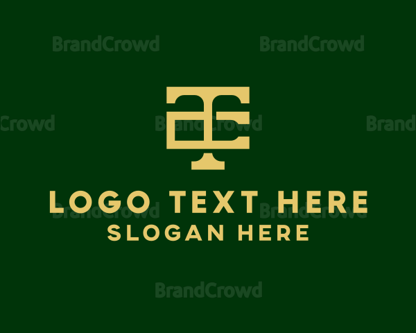 Elegant Business Company Letter CT Logo