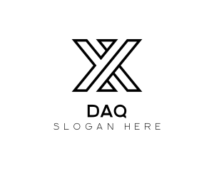 Modern - Modern Geometric Brand Letter X logo design