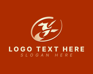 Letter Y - Script Shadow Letter Y logo design
