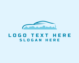 Sedan - Car Cleaning Bubbles logo design