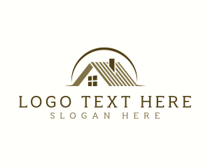 Roofing - Residential Home Roof logo design