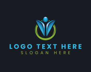 Giving - Human Leadership Organization logo design