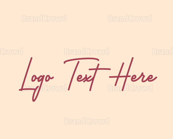 Elegant Signature Wordmark Logo