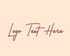 Lettering - Elegant Signature Wordmark logo design