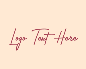 Wordmark - Elegant Signature Wordmark logo design
