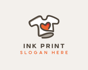 Heart Shirt Printing logo design