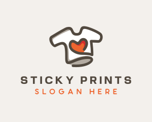 Heart Shirt Printing logo design