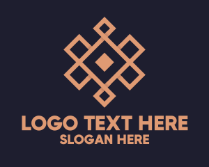 Brown - Brown Geometric Pattern logo design