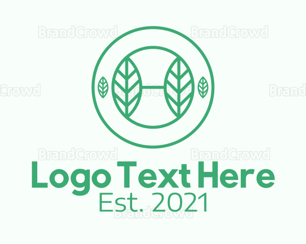 Green Herb Badge Logo