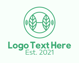 Plant - Green Herb Badge logo design
