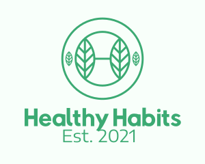 Green Herb Badge logo design