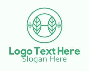 Green Herb Badge Logo