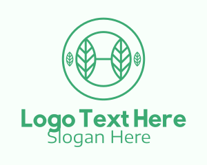 Green Herb Badge Logo