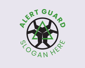 Warning - Abstract Hazard Symbol logo design