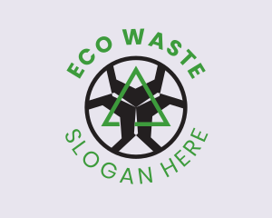 Waste - Abstract Hazard Symbol logo design