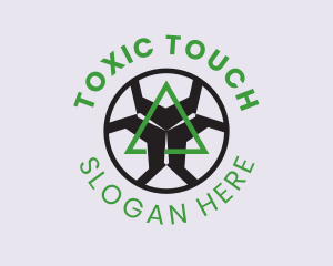 Toxic - Abstract Hazard Symbol logo design