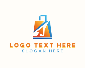 Shopping Bag - Tech Gadget Online Shopping logo design