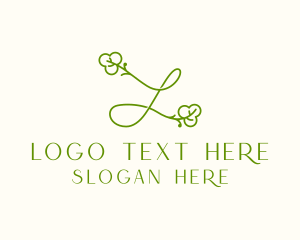 Vine - Green Fresh Letter L logo design
