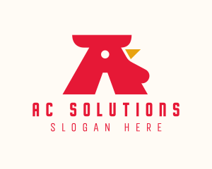 Rooster Letter A  logo design