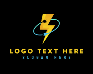 Charge - Lightning Bolt Plug logo design