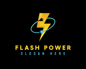 Lightning Bolt Plug logo design