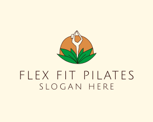 Pilates - Online Yoga Meditation logo design